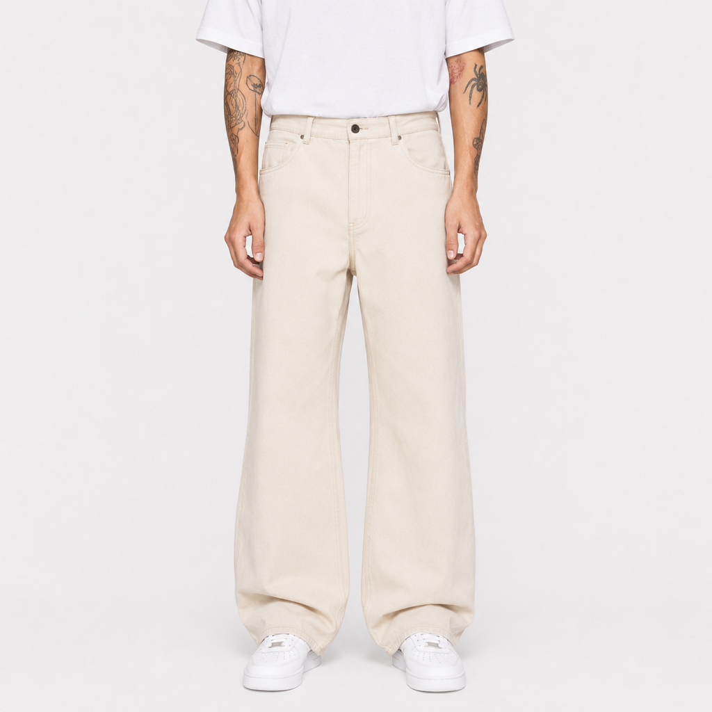 Denim Beige - wide Leg
