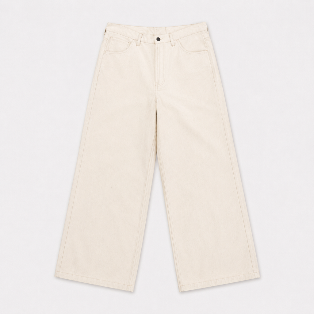Denim Beige - wide Leg